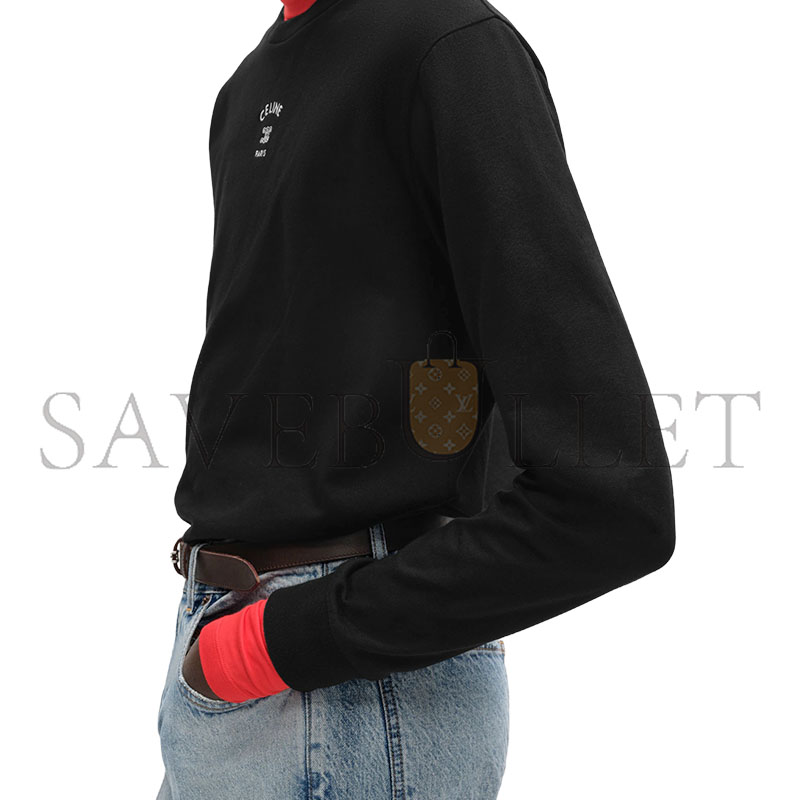 Ce1i*e LONG SLEEVED T-SHIRT IN COTTON JERSEY RX0LE1242.38AW